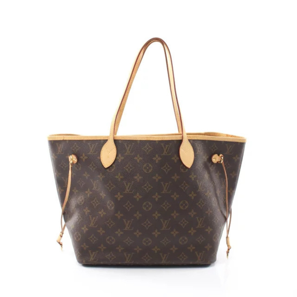 Louis Vuitton Neverfull Tote Bag Canvas Leather Monogram Brown